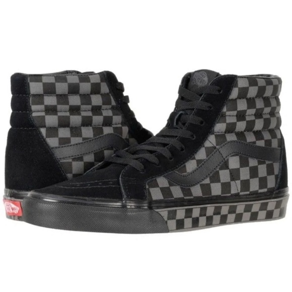 Vans Other - Size 10.5 Men’s Vans Rare Hi Old Skool Black & Gray Checkerboard Shoes